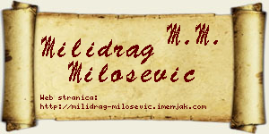 Milidrag Milošević vizit kartica